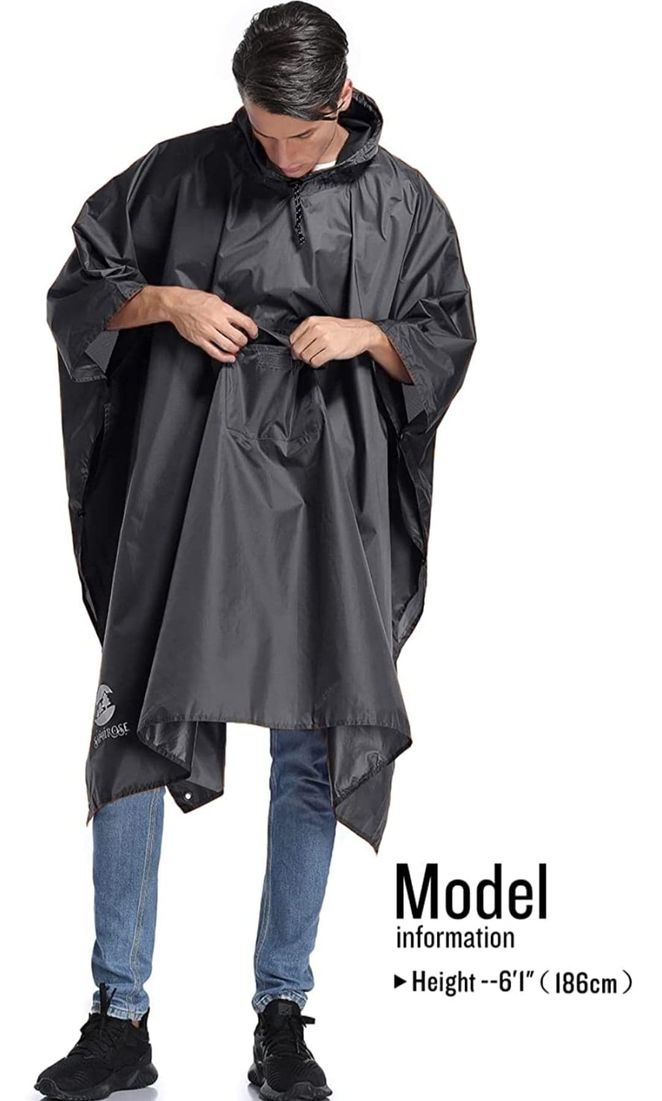 3-en-1 Poncho Multi-Fonctionnel Imperméable 