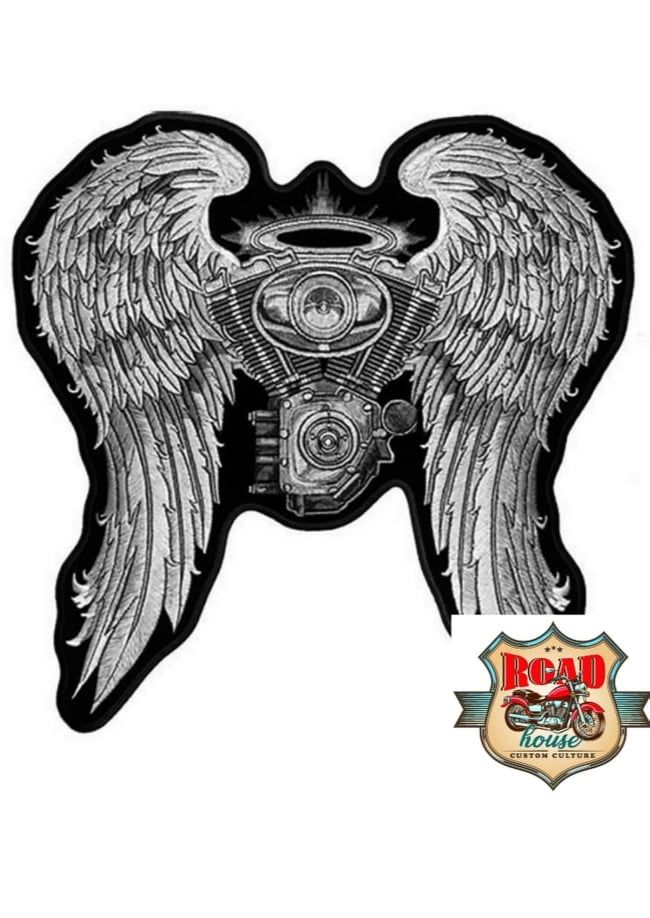 PATCH ÉCUSSON MOTEUR VTWIN AILES LADY RIDER.