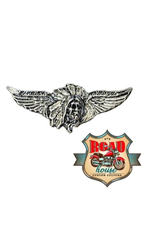 PIN'S BIKER MÉTAL TÊTE INDIEN AILES AIGLE