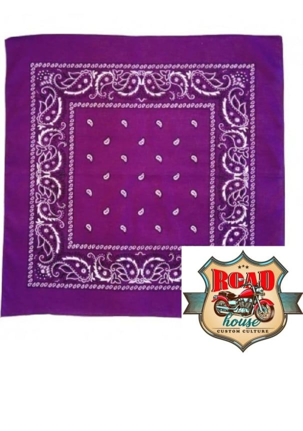 BANDANA FOULARD WESTERN BIKER VIOLET