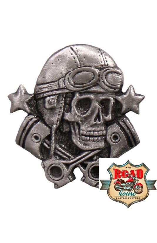 PIN'S BIKER SKULL AVIATEUR