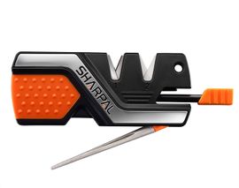 Affûteur pour couteaux de poche et outil de survie 6 en 1, avec un allume-feu