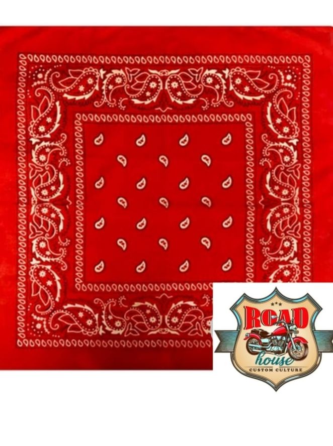 BANDANA FOULARD WESTERN BIKER ROUGE