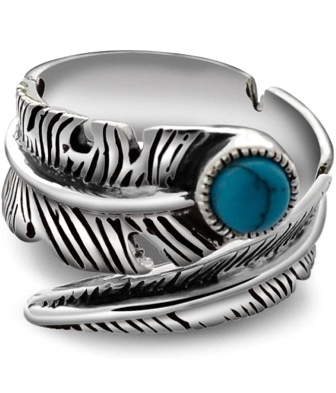 Bague Plumes Vintage Turquoise