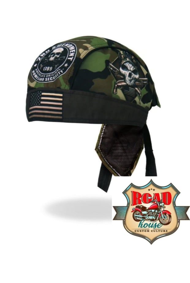 ZANDANA BIKER SKULL 2ND AMENDMENT MILITARY