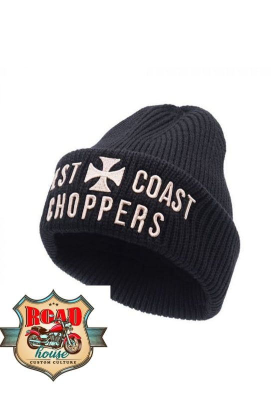 BONNET CROSS RIB NOIR WEST COAST CHOPPERS