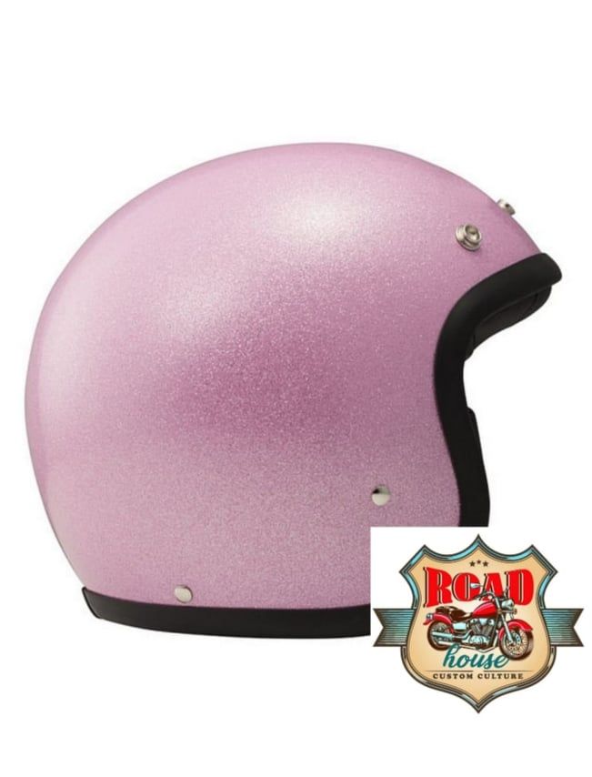 CASQUE JET DMD GLITTER ROSE HOMOLOGUÉ CE