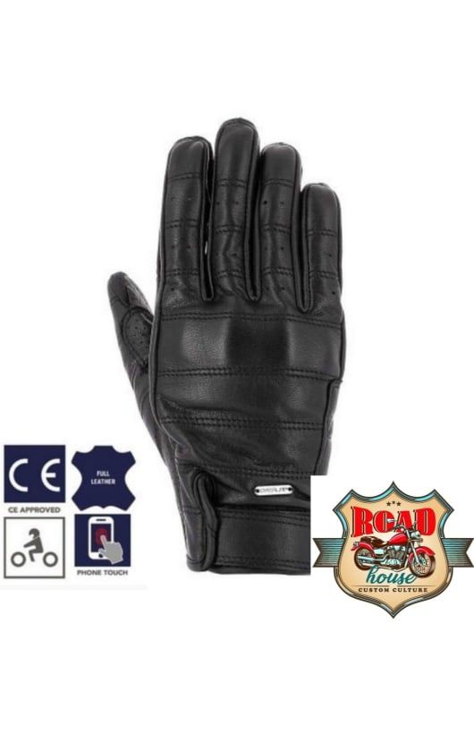 GANTS ÉTÉ HOMME CUIR NOIRS OVERLAP HOMOLOGUÉS CE