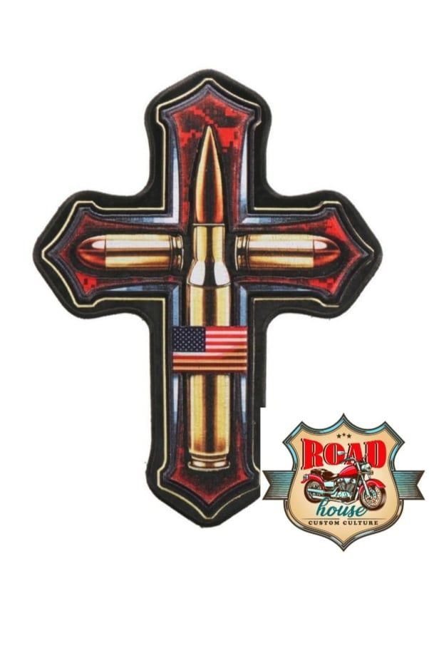 PATCH CROIX DRAPEAU USA BALLES